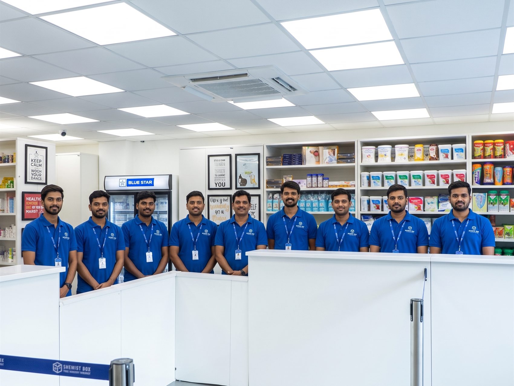 The Chemist Box team in branded uniform at one of our stores